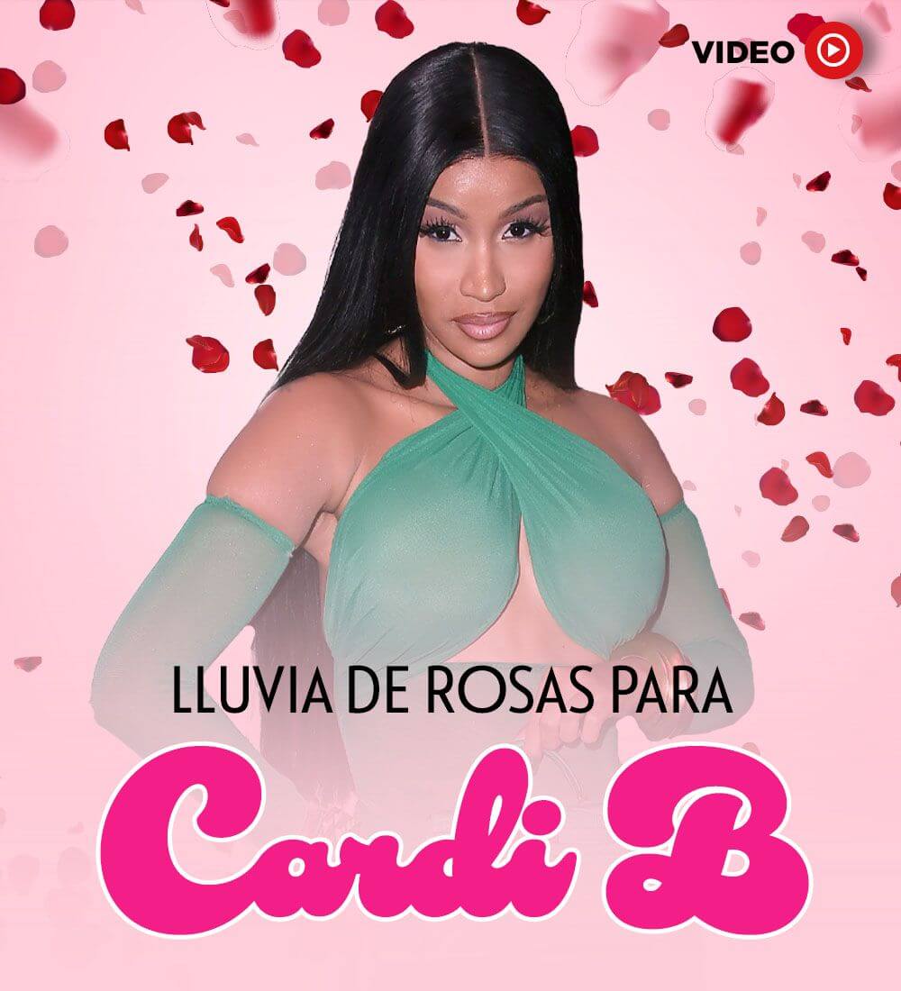 Lluvia de rosas para Cardi B