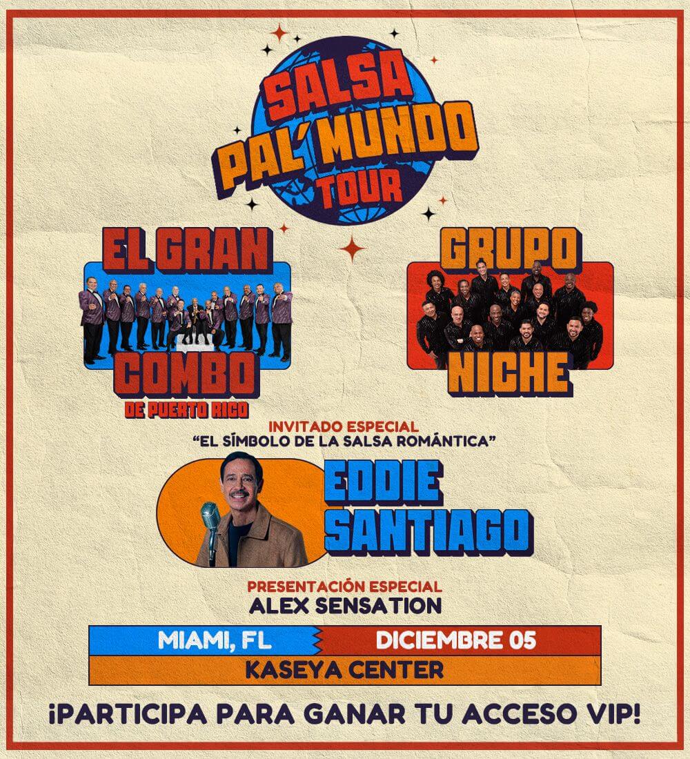 Participa para la oportunidad de ganar una Experiencia VIP en Salsa Pa’l Mundo